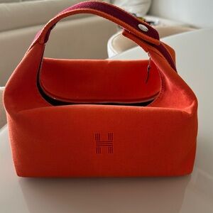 Hermes large Orange and Red Bric a Brac Bag
